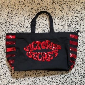 Victoria secret duffel bag red and black